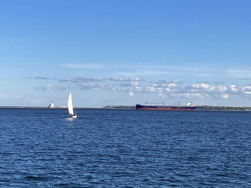 Milwaukee Bay in Milwaukee, Wisconsin (United States).