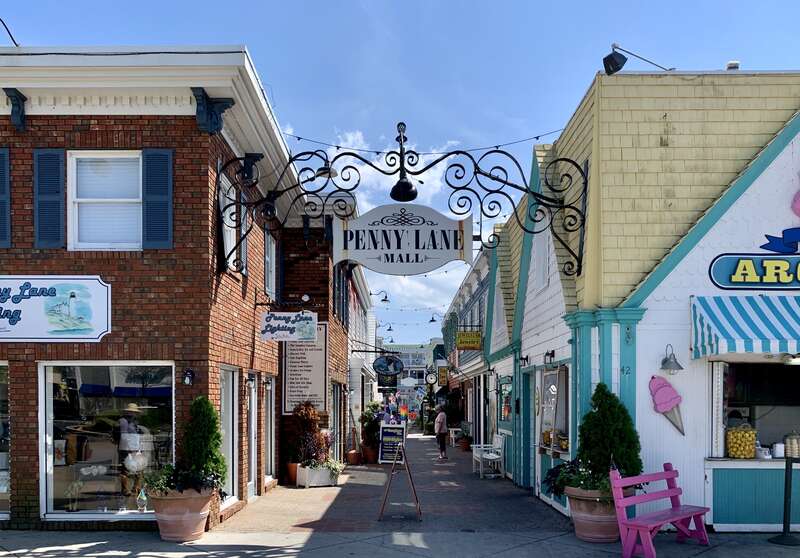 Penny Lane Mall on Rehoboth Avenue in Rehoboth Beach, Delaware.