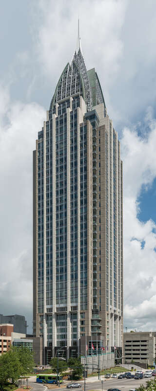 A southeast view of RSA Battle House Tower, Mobile Alabama