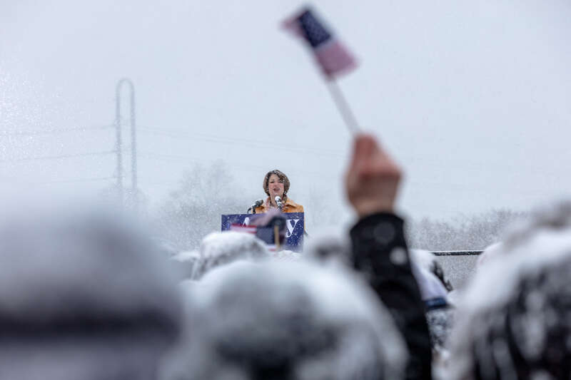 Senator Amy Klobuchar made her announcement to run for president in 2020 on a snowy Sunday at Boom Island Park in Minneapolis, Minnesota.