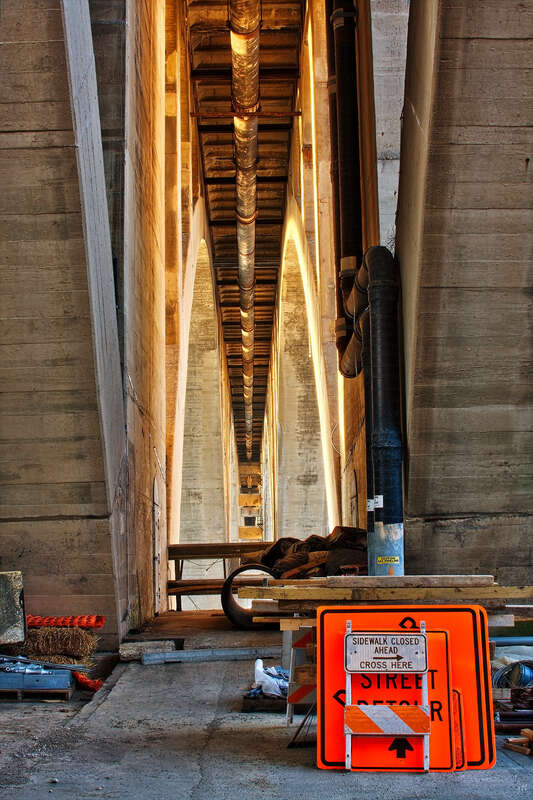HDR
Aperture: f/16
Shutter: 0.3 to 5&quot;
ISO 100
Relative exposure: -2 EV to +2 EV in 2-stop intervals
Absolute exposure: 6 to 8
Album playing while tonemapping: Iron &amp;amp; Wine

Sunrise under the Key Bridge.  Tone mapping with Oloneo.