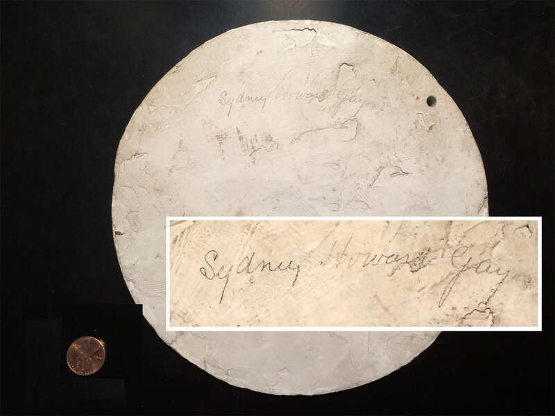 Bas relief by sculptor Salathiel Ellis, 1865, reverse