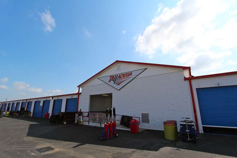 Talladega, the restrooms.