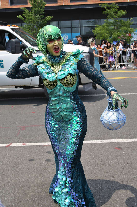2023 Coney Island Mermaid Parade on Surf Avenue, Brooklyn, New York City, USA