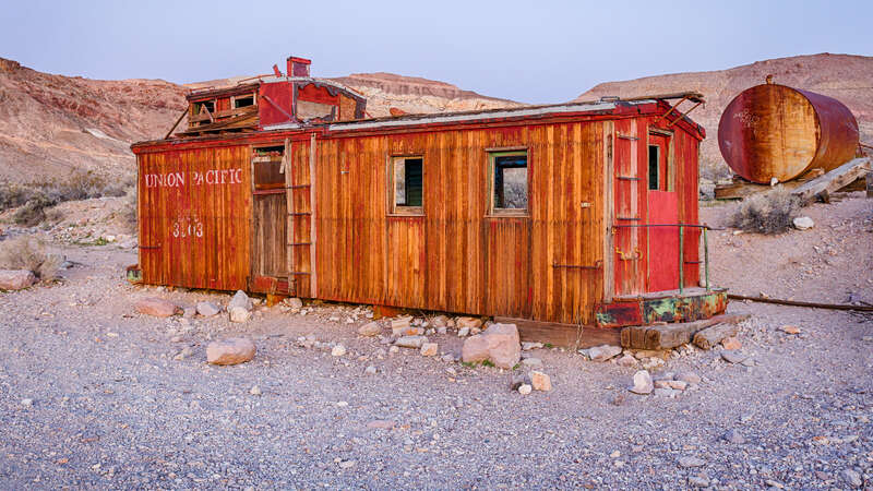 Death Valley Famous Rhyolite Caboose