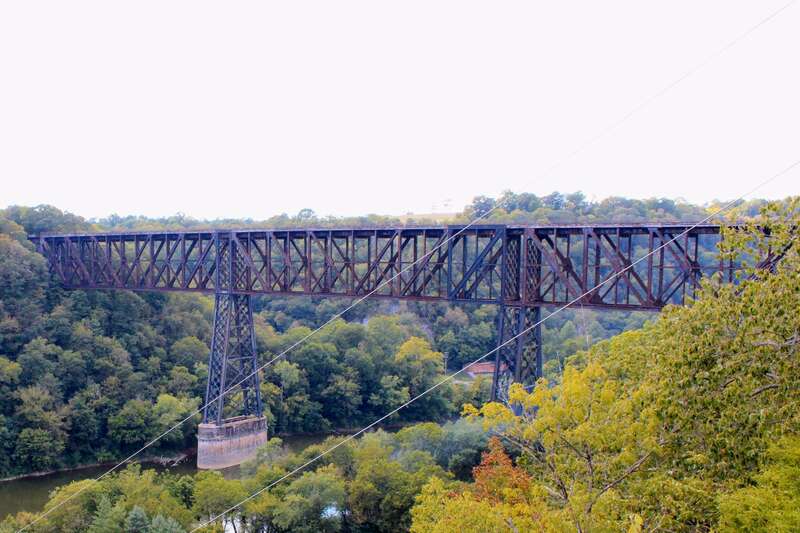 High Bridge of Kentucky, viewed from High Bridge Park in Jessamine County in September 2023..