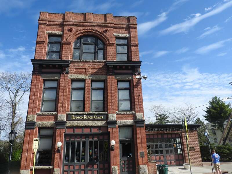 Looking north across Main Street on a sunny morning