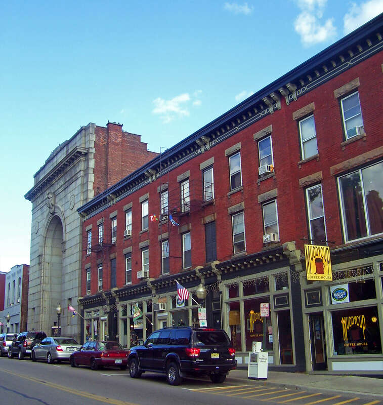Part of the Lower Main Street Historic District in Beacon, NY, USA