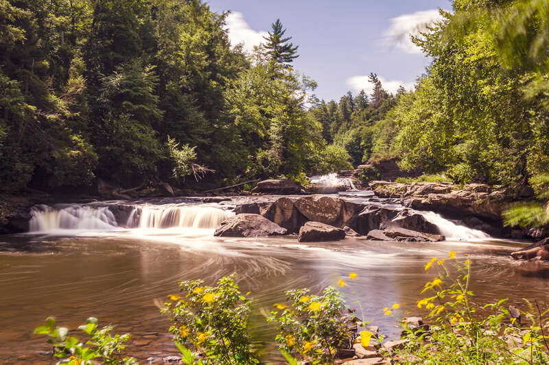 Along the Youghiogheny River in Swallow Falls State Park of Western Maryland. This was one of my attempts with the 10-stop ND filter which still gives me some trouble getting right.