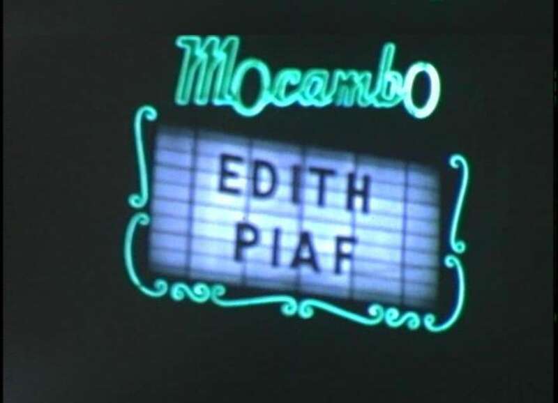 Mocambo nightclub neon sign on Sunset Strip —  in West Hollywood, California, 1955.