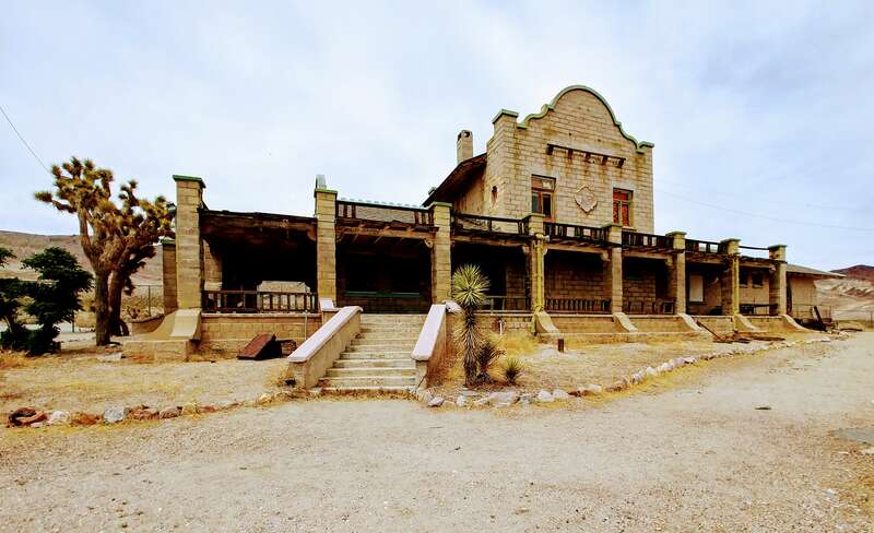 Remains of the Rhyolite &quot;Ghost&quot; Casino &amp;amp; Train station. Located in Rhyolite, NV 4 miles outside of Beatty, NV.