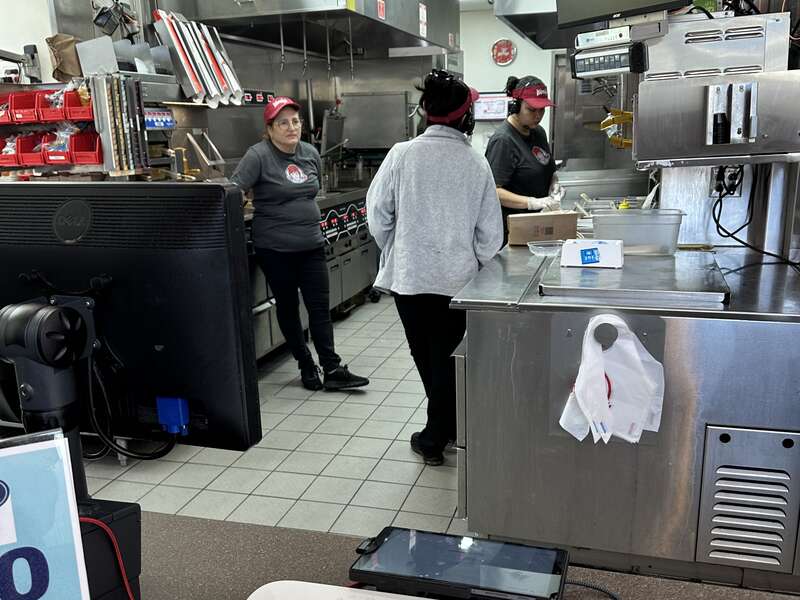 Wendy’s restaurant kitchen in Miami Florida, April 2024