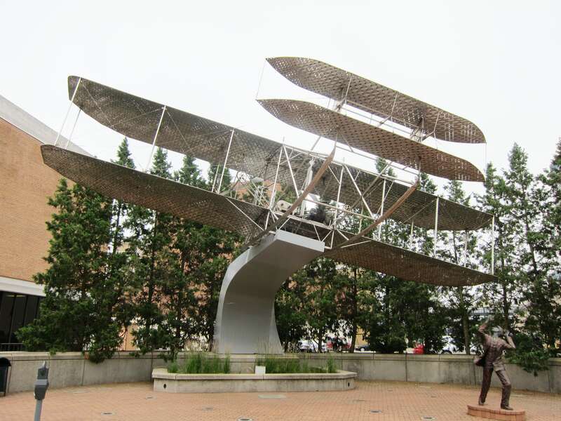Wright Flyer Sculpture on Monument Street