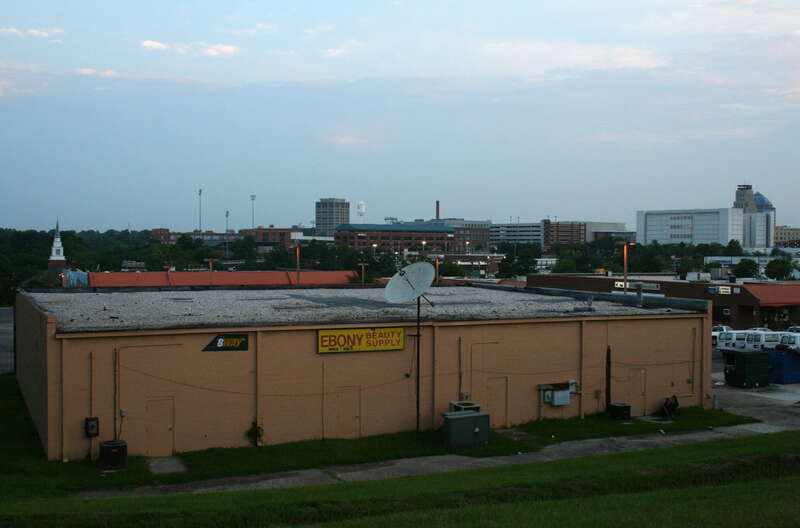 Durham, North Carolina in the early morning.