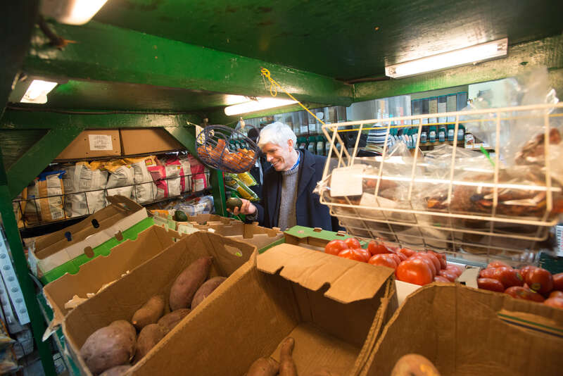 Customers browse the aisles of the Glut, a worker owned cooperative store serving Mount Rainier, Maryland, on Tuesday, March 3, 2015. Its motto is &quot;Still Cheap, Still Funky!  USDA Photo by Lance Cheung.
