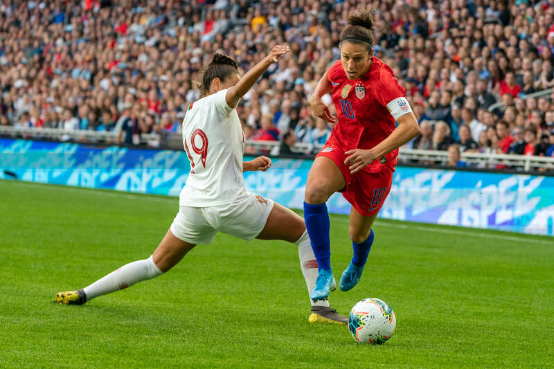 The US Women's National Team Victory Tour 2019 at Allianz Field in St Paul, Minnesota on 9/3/19; the US beat Portugal 3-0