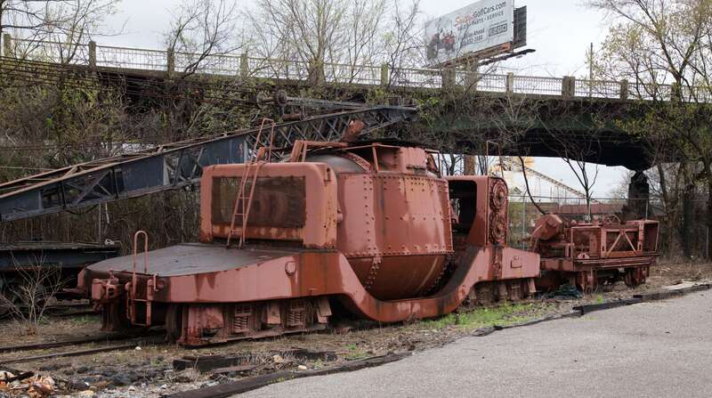 At Sloss Furnaces in Birmingham Alabama.  I'm guessing that this is a railway car for transporting molten iron from the foundry.