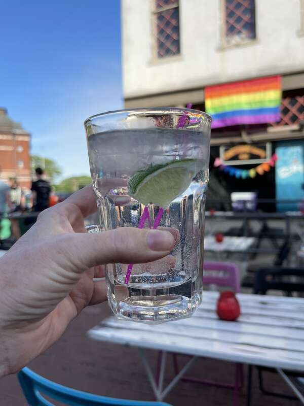 Gin and tonic at Chatterbox Jazz Club, Indianapolis, Indiana.
