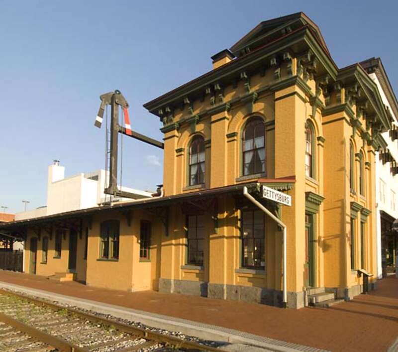 The Gettysburg Railroad Station in Gettysburg, Pennsylvania, where Abraham Lincoln arrived before delivering the Gettysburg Address