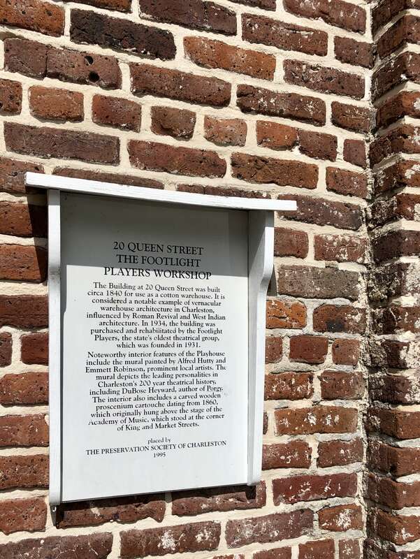 Historical Marker, Footlight Players Workshop, French Quarter, Charleston, SC