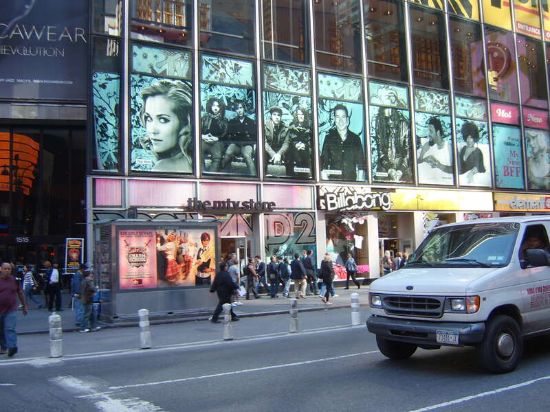 Looking west at MTV Store of MTV Networks, Manhattan, New York City