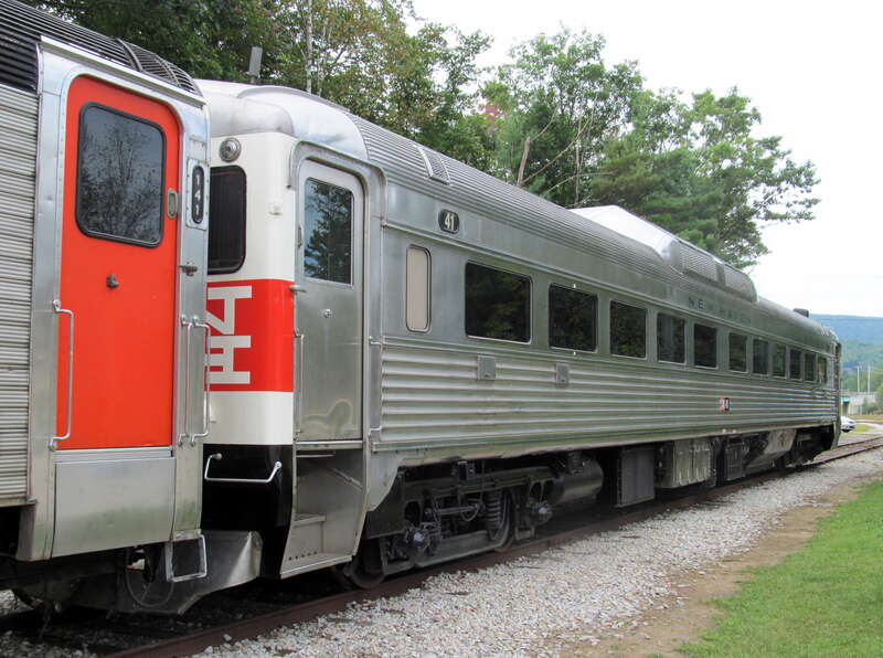 Ex-New Haven RDC-1 #41 at the Hobo Railroad in Lincoln, New Hampshire in August 2012