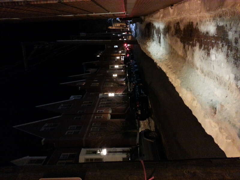 Porter Street in Portsmouth, New Hampshire, looking towards Pleasant Street. Taken 2013-12.