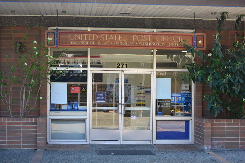 Post office in downtown Winslow, Bainbridge Island, Washington.