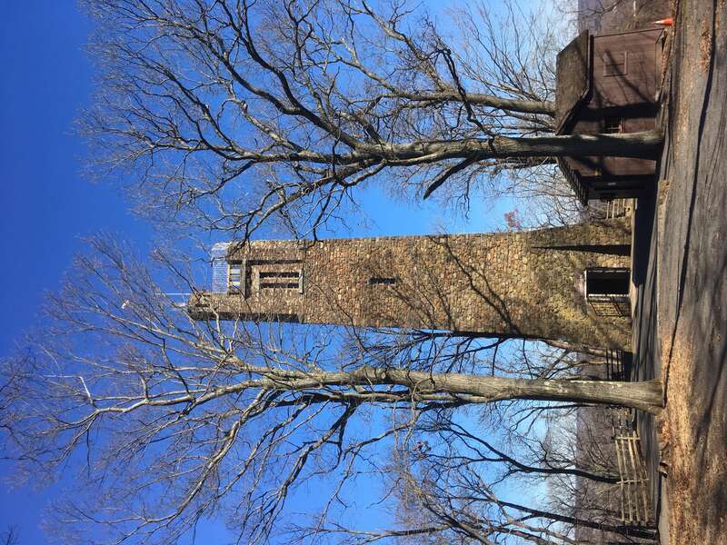 Bowman's Hill Tower was built to commemorate what may have been a lookout point for General George Washington's troops to watch the banks of the Delaware River for enemy activity.