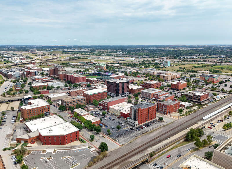 Aerial view of Bricktown