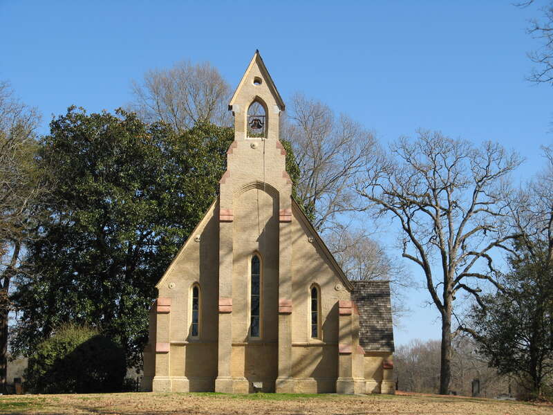 I'm making my way through a backlog of tombstone pictures I took last week and came upon another picture of Chapel of the Cross that I think is sufficiently different from the others to go on and post it also.