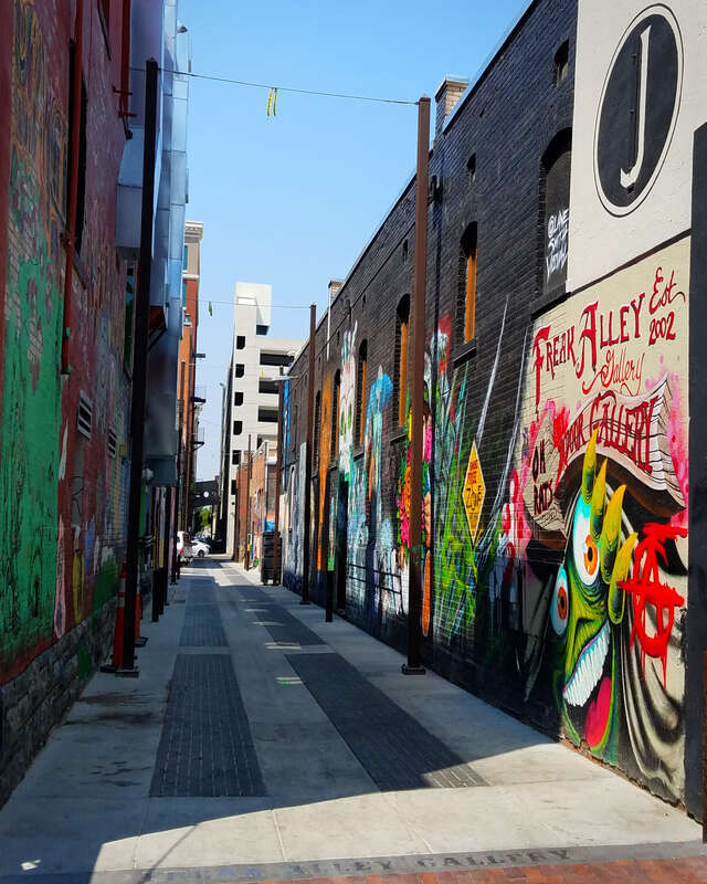 A view of Freak Alley Gallery in Boise, Idaho.