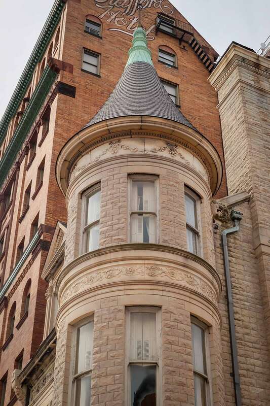 Details of the Graham-Hughes House in Baltimore's Mount Vernon Place Historic District.