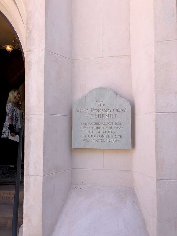 Historical Marker, Huguenot Church, French Quarter, Charleston, SC