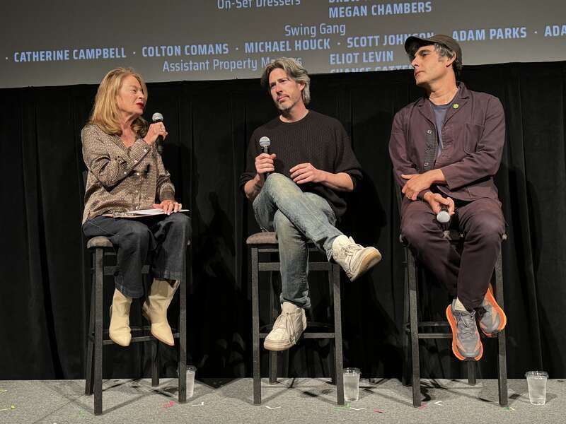 Jason Reitman and Gil Kenan at a Q&amp;amp;A after a screening of Saturday Night at the at the 2024 Telluride Film Festival, where the film premiered.