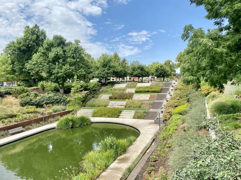 Built in 1983-1985, this Modern building was designed by Conklin and Rossant as part of the construction of the Myriad Botanical Gardens, which began construction in 1971.  The building consists of a large cylinder that is 224 feet (68 meters) long