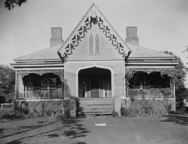Front of the Manship House, located at 412 E. Fortification Street in Jackson, Mississippi, United States.  Built in 1857 as the home of Charles Henry Manship, it is listed on the National Register of Historic Places.