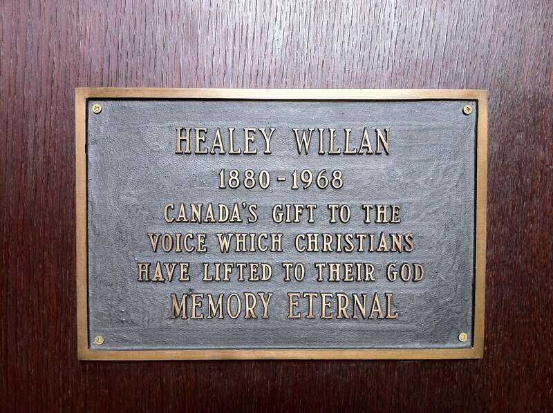 Memorial to Healey Willan in the Cathedral of Saint John the Divine, New York