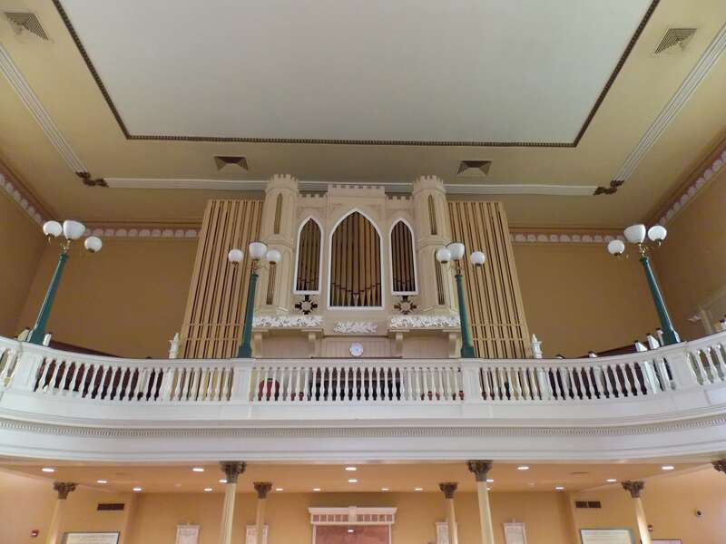 The pipe organ in Old St. Joseph's Church in the Society Hill neighborhood of  Philadelphia, Pennsylvania.