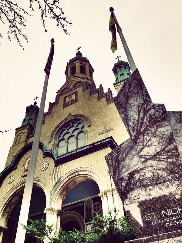 On the defensive Chicago Architecture Autumn Church at St. Nicholas Ukrainian Catholic Cathedral