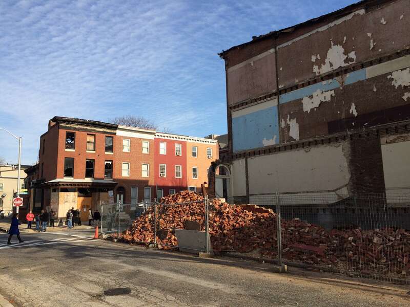 View from the  Rally to Save Baltimore's Civil Rights Heritage, 2015 November 12.