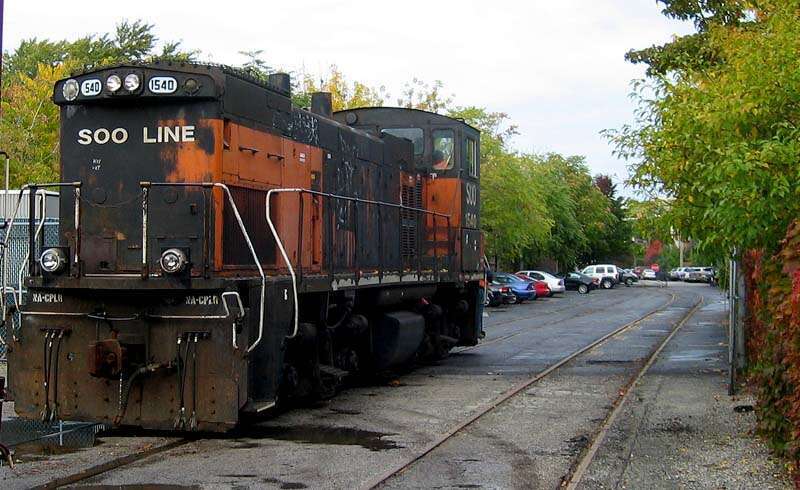 Soo Line 1540, an EMD MP15AC. Photographed on the Lakewood Branch in the north side of Chicago, Illinois
