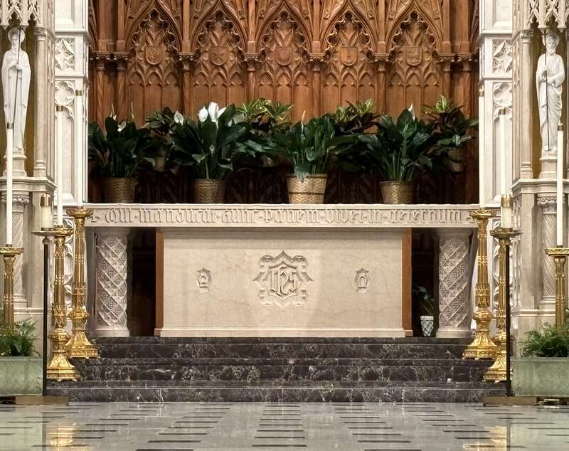 The altar in the Cathedral Basilica of the Sacred Heart in Newark, New Jersey.