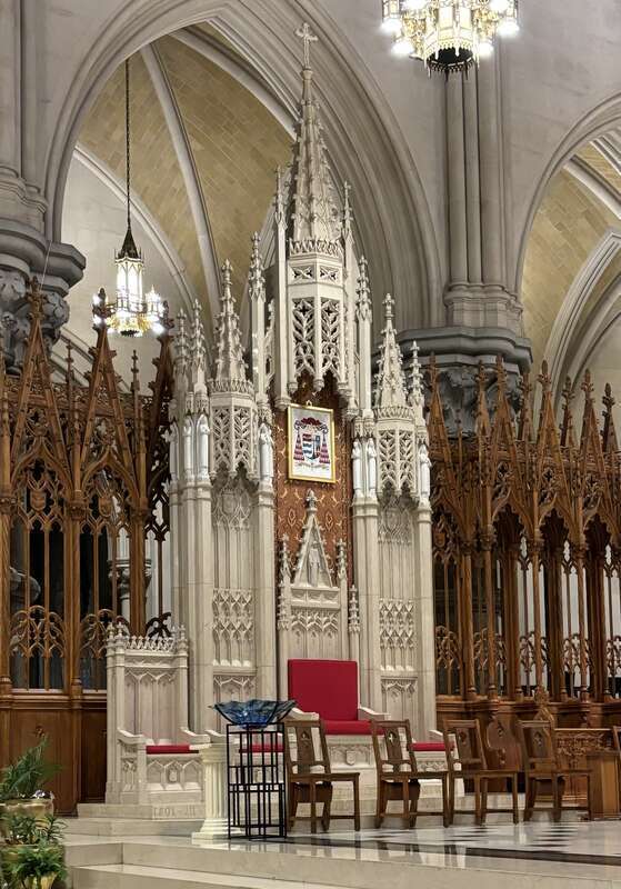 The cathedra in the Cathedral Basilica of the Sacred Heart in Newark, New Jersey.