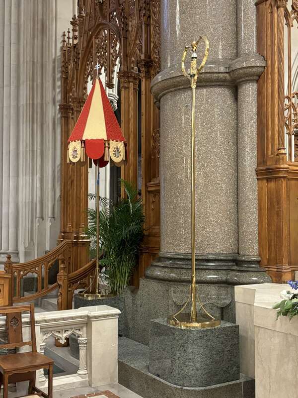 The Umbraculum and the Tintinnabulum in the Cathedral Basilica of the Sacred Heart in Newark, New Jersey.