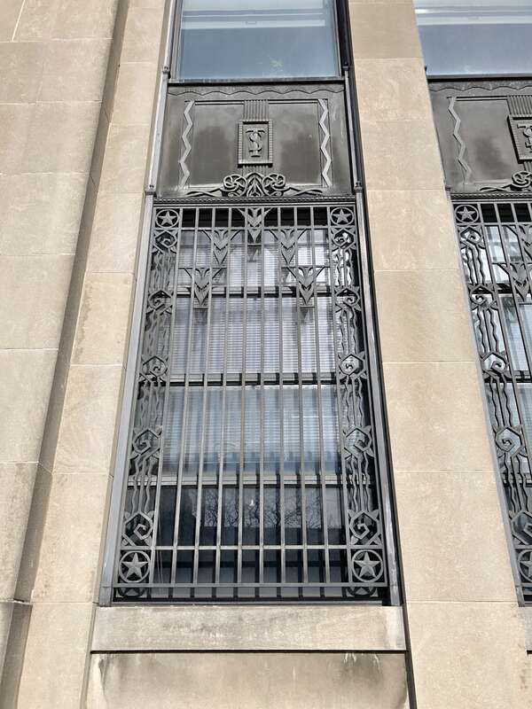 Built in 1931, the Art-Deco style Cincinnati Times-Star Building, designed by Samuel Hannaford and Sons, stands at the corner of Broadway and Reedy Street in Downtown Cincinnati.  Built for the Cincinnati Times-Star, owned by the Taft family, the