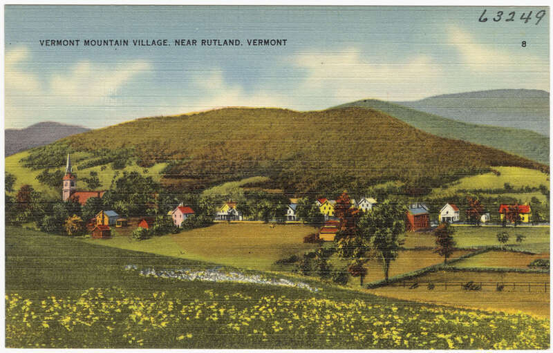 File name: 06_10_002262
Title: Vermont Mountain Village near Rutland Vermont
Created/Published: 
Date issued: 1930 - 1945 (approximate)
Physical description: 1 print (postcard) : linen texture, color ; 3 1/2 x 5 1/2 in.
Genre: Postcards 
Subjects: