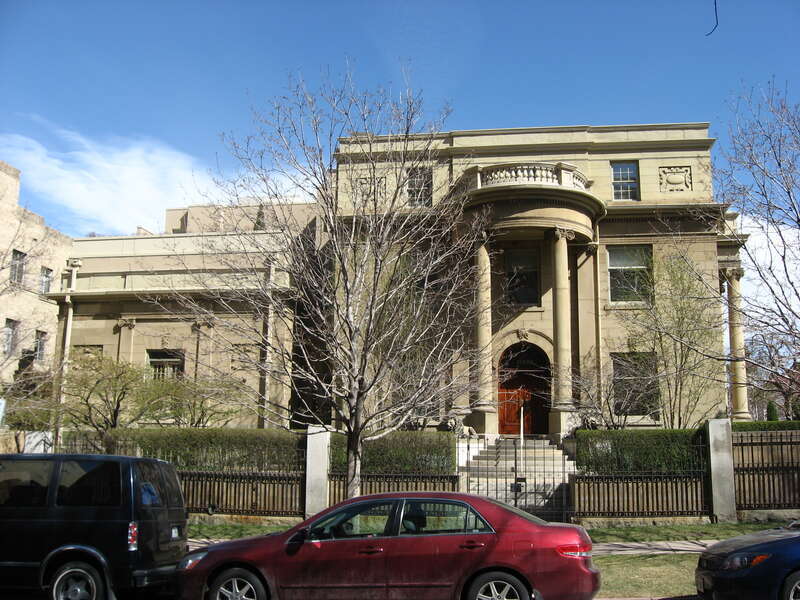 The William G. Fisher House, located at the northeastern corner of the intersection of Logan Street and Sixteenth Avenue in Denver, Colorado, United States.  Built in 1896, the building is listed on the National Register of Historic Places.
