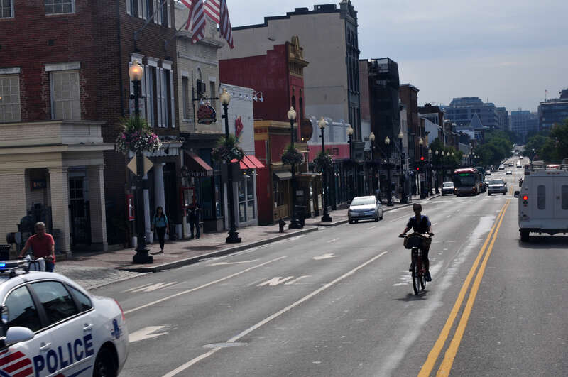 Washington, D.C.; Looking east on M Street NW.