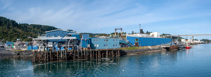 Trident Seafoods Cannery in Kodiak, Alaska USA on September 5, 2018.